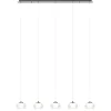 5-Lichts hanglamp chroom met helder glas en dimbaar LED>Straluma Outlet