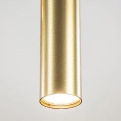 3-Lichts hanglamp cilinders mat zwart met goud rond><noscript><img width=