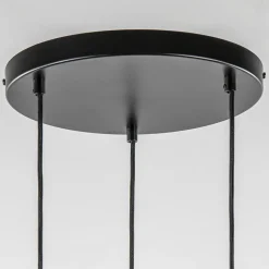 3-Lichts hanglamp cilinders mat zwart met goud rond><noscript><img width=