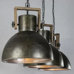 3-Lichts hanglamp Shelly landelijk metaal met hout></noscript>Straluma Best
