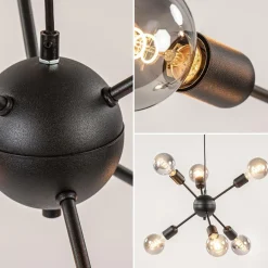 6-Lichts hanglamp zwart exclusief lichtbron><noscript><img width=
