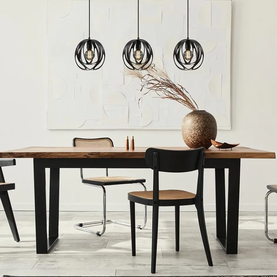 3-Lichts hanglamp zwart met ronde kappen>Straluma Best