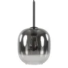 1-Lichts hanglamp zwart met smoke/helder glas>Straluma Best