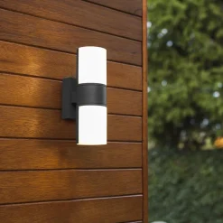 2-Lichts LED buitenlamp verstelbaar zwart aluminium></noscript>Straluma Outlet