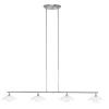 4-Lichts LED hanglamp staal met witte schotels dimbaar>Straluma New