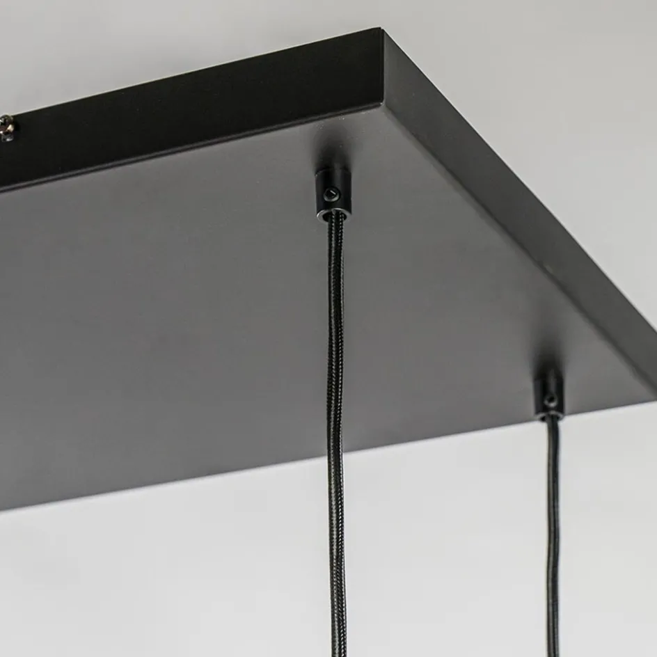 8-Lichts metalen hanglamp cilinders mat zwart>Straluma Online