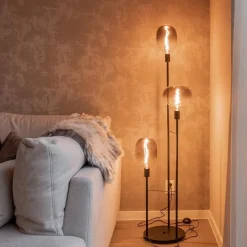 3-Lichts moderne vloerlamp mat zwart exclusief lichtbron></noscript>Straluma Best