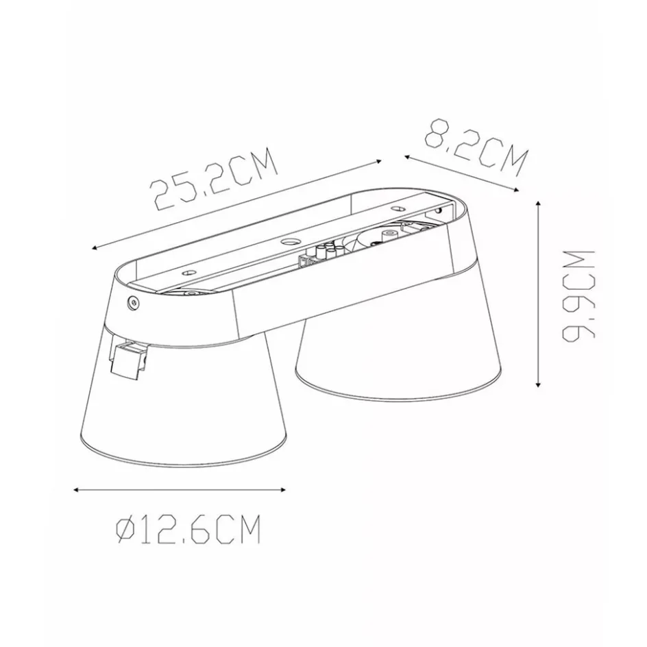 2-Lichts opbouwspot wit GU10-ES111 verstelbaar>Straluma Discount