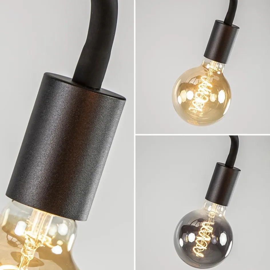 5-Lichts plafondlamp mat zwart met flexibele armen>Straluma Discount