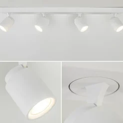 4-Lichts plafondspot balk wit metaal></noscript>Straluma Discount