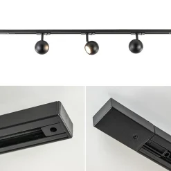 3-Lichts railsysteem 1-fase met verstelbare ronde spots><noscript><img width=