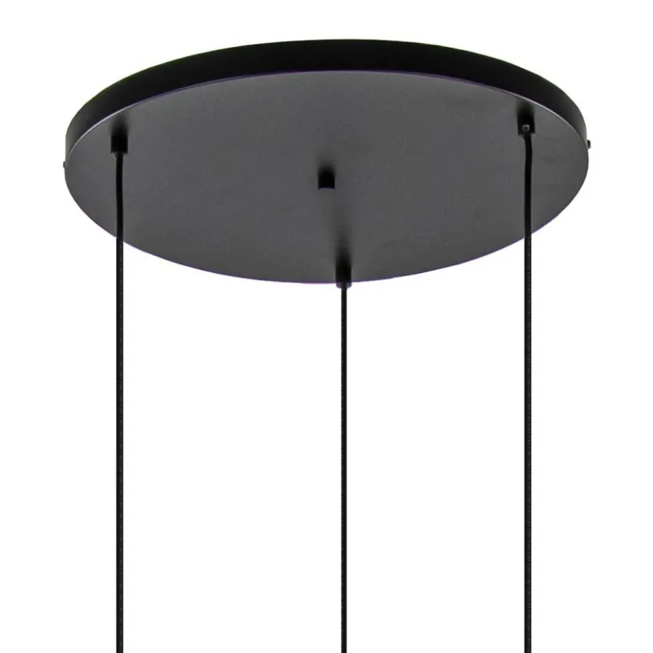 3-Lichts ronde hanglamp goud/mat zwart>Straluma Outlet