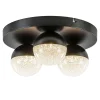 3-Lichts ronde LED plafondlamp zwart 3-standen dimbaar>Straluma Discount