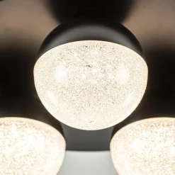 3-Lichts ronde LED plafondlamp zwart 3-standen dimbaar></noscript>Straluma Discount