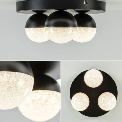 3-Lichts ronde LED plafondlamp zwart 3-standen dimbaar></noscript>Straluma Discount