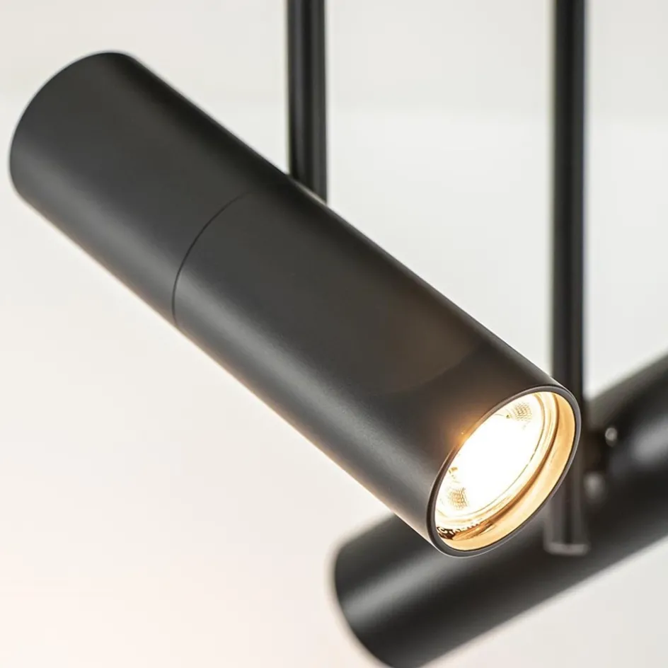 2-Lichts ronde opbouwspot met cilinders zwart>Straluma Hot