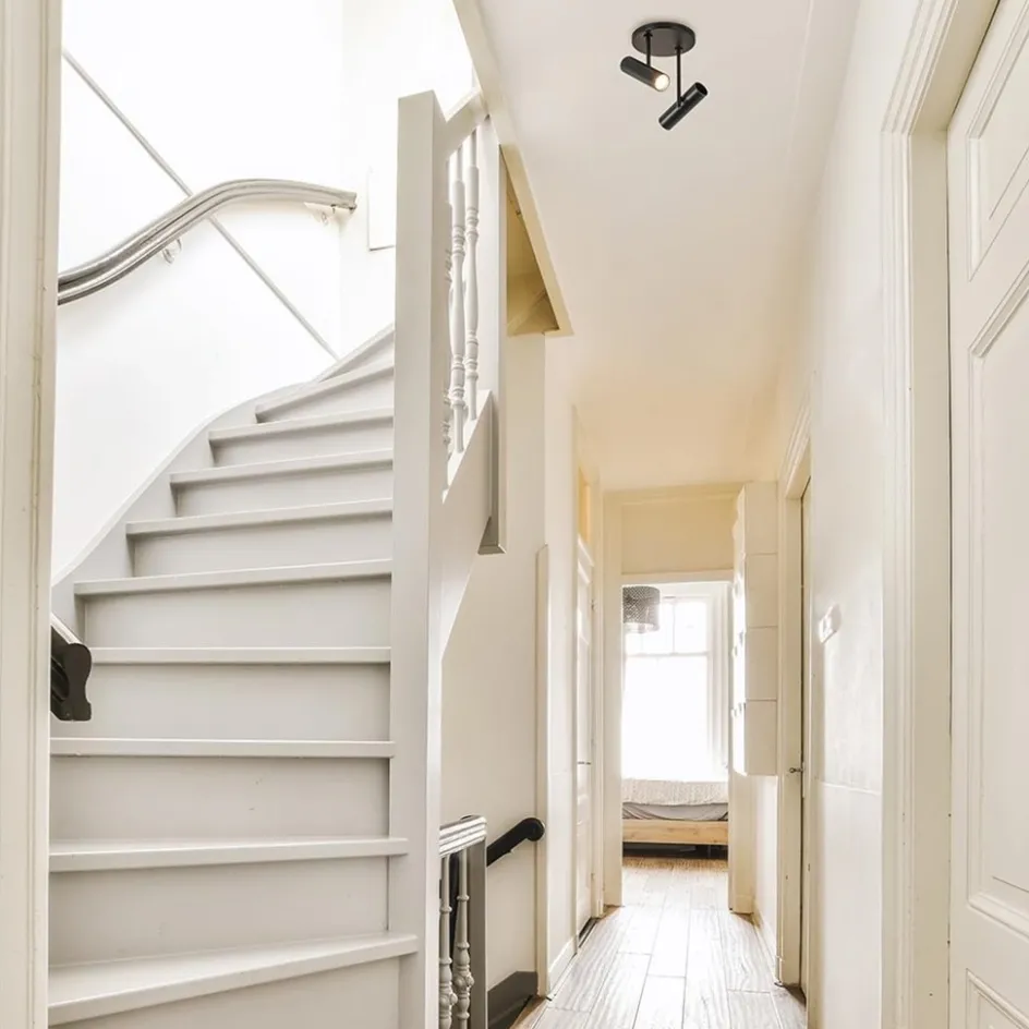 2-Lichts ronde opbouwspot met cilinders zwart>Straluma Hot