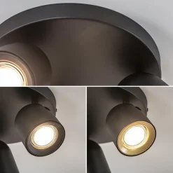 3-Lichts ronde opbouwspot zwart verstelbaar><noscript><img width=