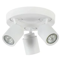3-Lichts ronde plafondspot wit verstelbaar>Straluma Outlet