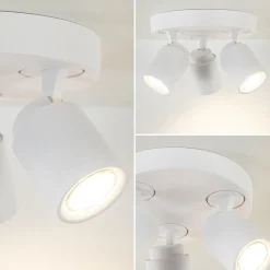 3-Lichts ronde plafondspot wit verstelbaar></noscript>Straluma Outlet