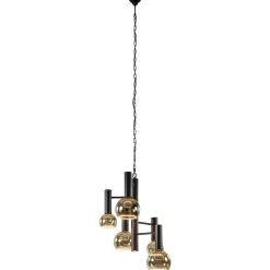 5-Lichts vide hanglamp textured black excl lichtbronnen>Straluma Online