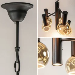 5-Lichts vide hanglamp textured black excl lichtbronnen><noscript><img width=