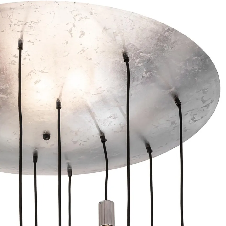 12-Lichts videlamp silverleaf met chroom excl lichtbronnen>Straluma Hot