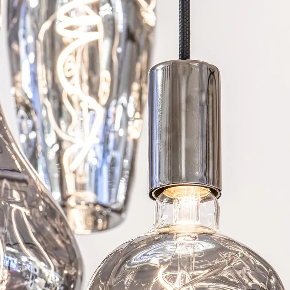 12-Lichts videlamp silverleaf met chroom excl lichtbronnen>Straluma Hot