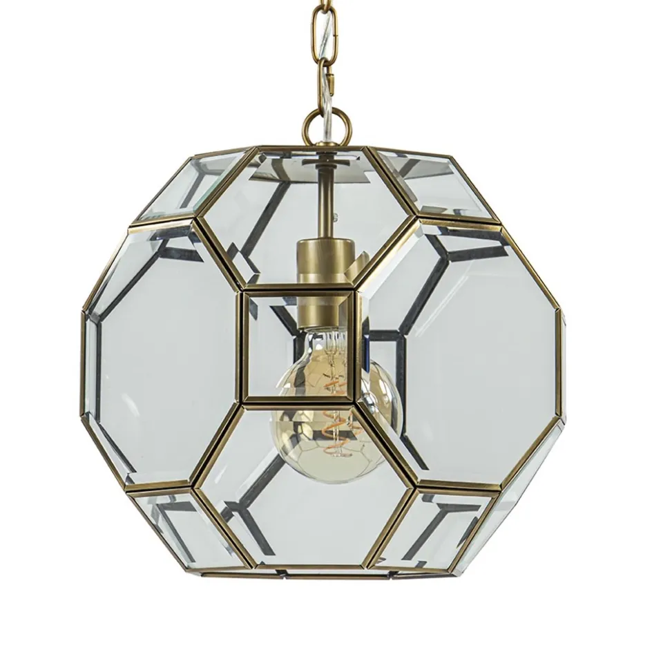 Light & Living hanglamp Lennox brons met helder glas>Straluma Discount