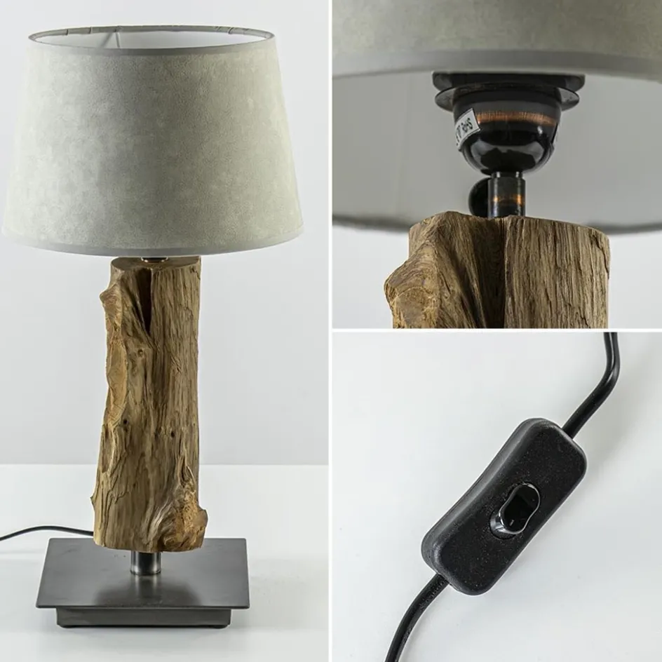 Light & Living lampvoet Siji metaal met hout>Straluma Clearance