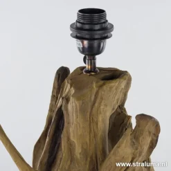 Light & Living lampvoet hout + zwart><noscript><img width=