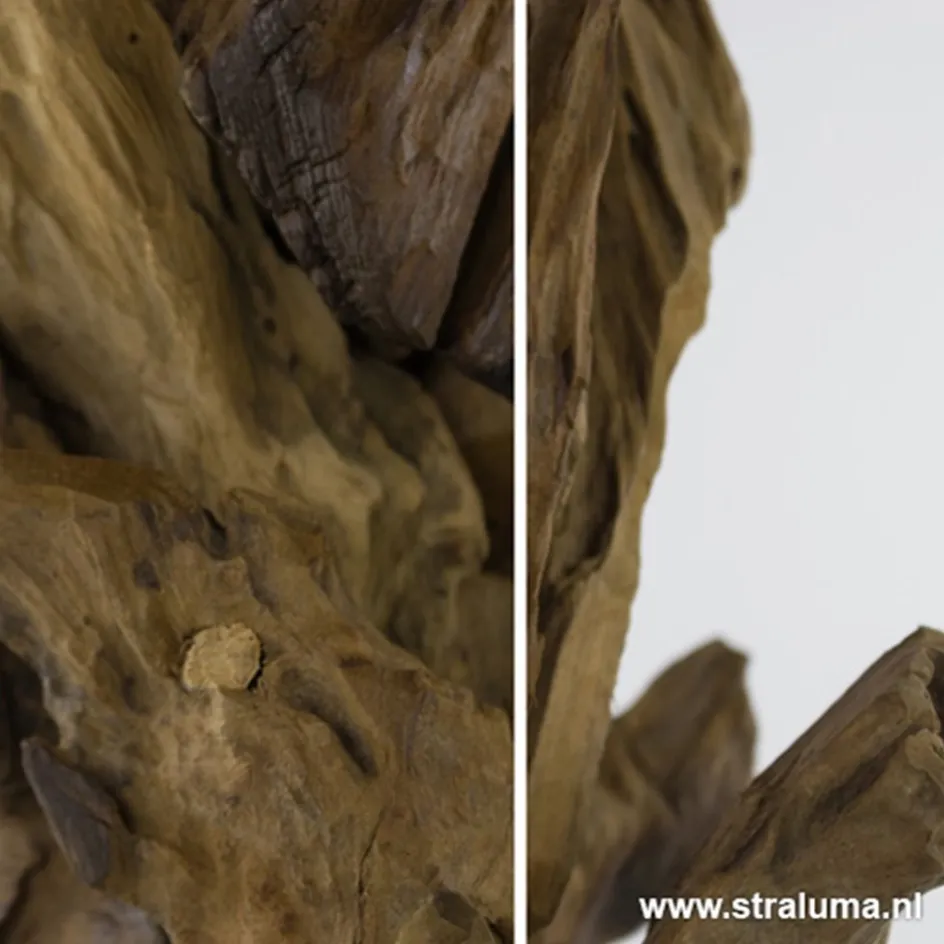 Light & Living lampvoet hout + zwart>Straluma Hot