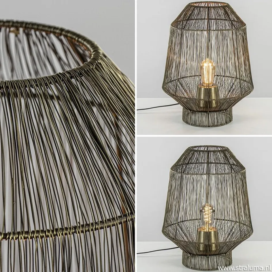 Light & Living tafellamp Vitora antiek brons>Straluma Online