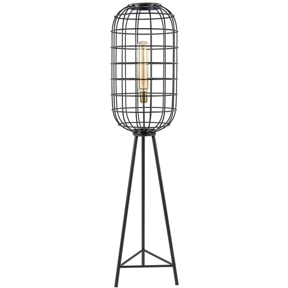 Light & Living vloerlamp Toah zwart met antiek brons>Straluma