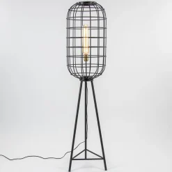 Light & Living vloerlamp Toah zwart met antiek brons>Straluma