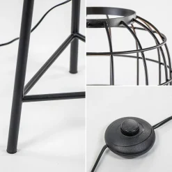 Light & Living vloerlamp Toah zwart met antiek brons><noscript><img width=