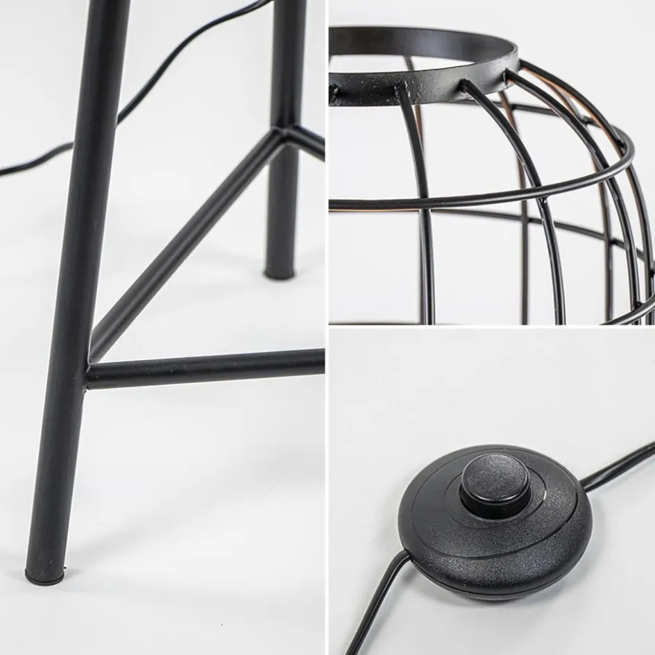 Light & Living vloerlamp Toah zwart met antiek brons>Straluma