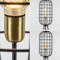 Light & Living vloerlamp Toah zwart met antiek brons><noscript><img width=