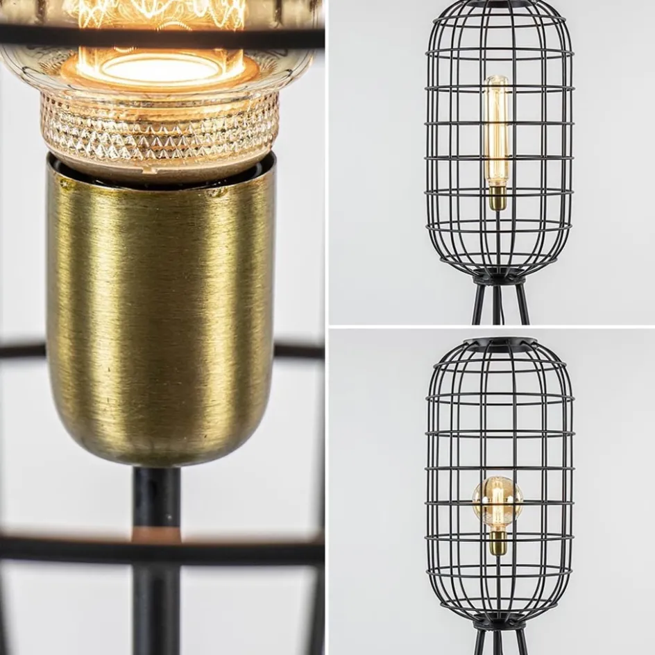 Light & Living vloerlamp Toah zwart met antiek brons>Straluma