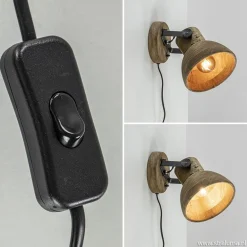 Light & Living wandlamp Ilanio hout met metaal><noscript><img width=