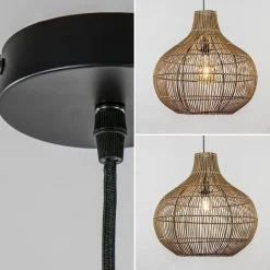 Light and Living hanglamp Pacino donker rotan><noscript><img width=