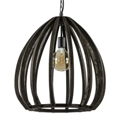 Light and Living hanglamp Barsia wood dark brown>Straluma