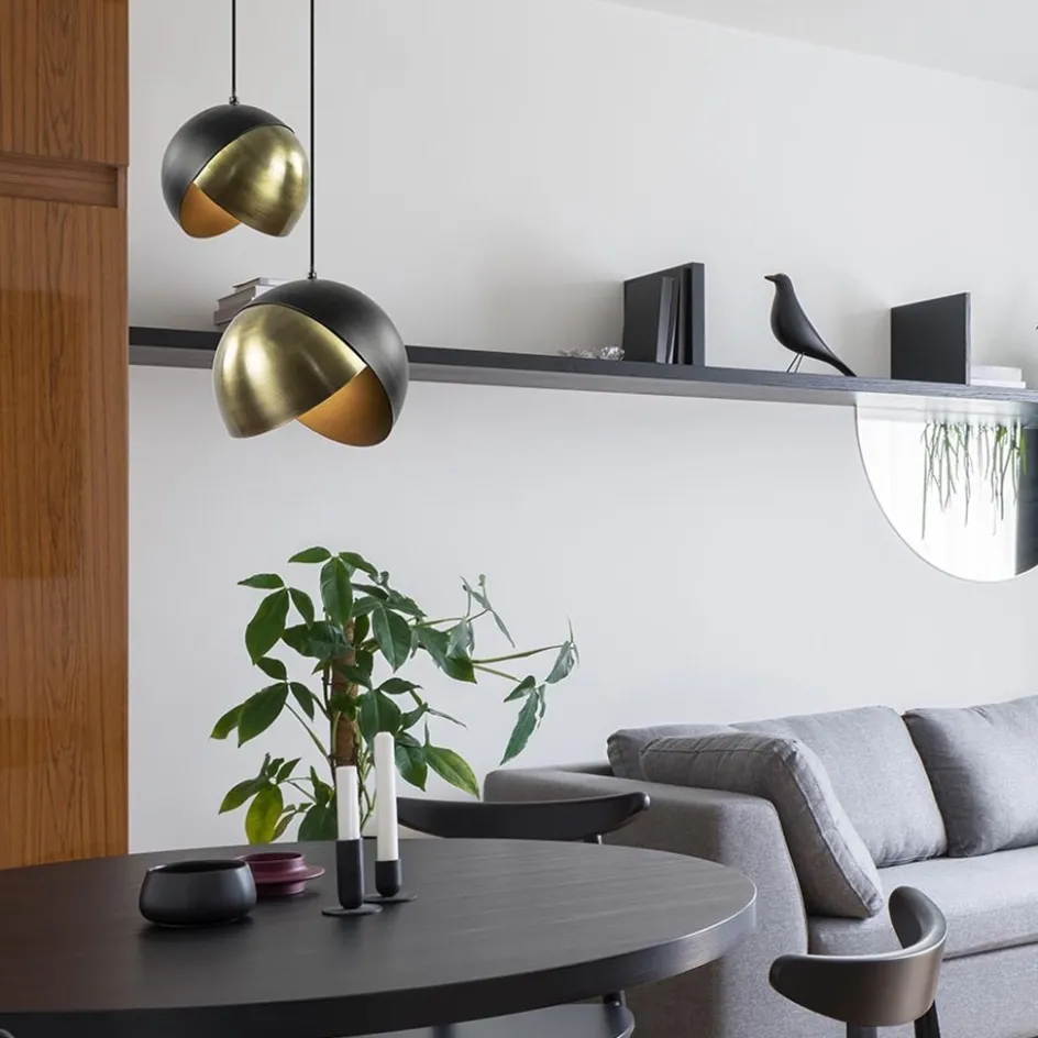 Light and Living hanglamp Namco zwart met antiek brons>Straluma New