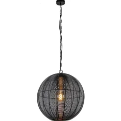 Light and Living hanglamp Amarah rond mat zwart>Straluma