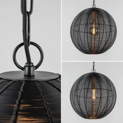 Light and Living hanglamp Amarah rond mat zwart><noscript><img width=