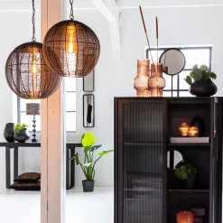 Light and Living hanglamp Amarah rond mat zwart><noscript><img width=