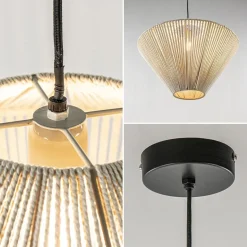 Light and Living hanglamp Felida crème 53 cm><noscript><img width=