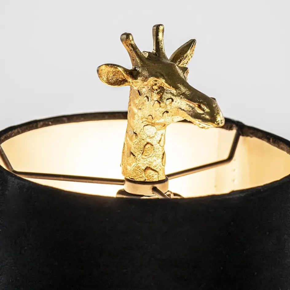 Light and Living tafellamp Giraffe klein antiek brons/velvet zwart>Straluma