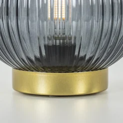 Light and Living tafellamp Tajera op batterij grijs/goud><noscript><img width=