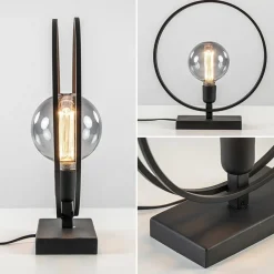 Light and Living tafellamp Rudra mat zwart><noscript><img width=